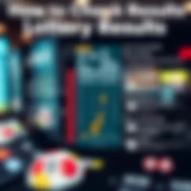 Infographic detailing methods to check lottery results