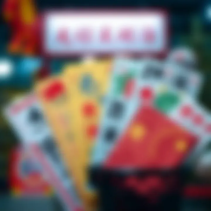 An overview of China lottery tickets showcasing diversity