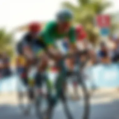 Visual representation of cycling event outcomes