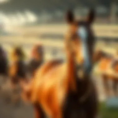 Historical overview of horse racing with vintage illustrations.