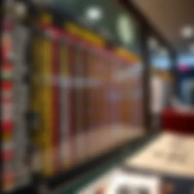 Chart displaying past lottery draw results