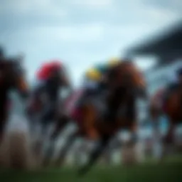 Dynamic horse racing scene