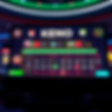 A digital interface showcasing a popular Keno platform
