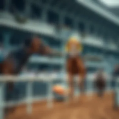 Historic view of a Korean horse racing event