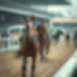 Historical depiction of horse racing in Korea