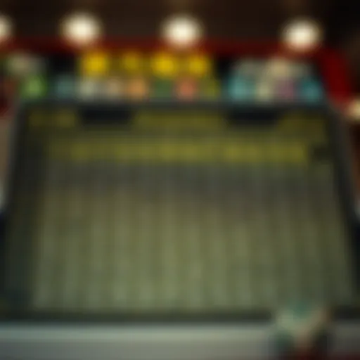 A visually engaging chart showcasing the winning patterns of the lottery numbers