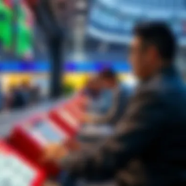 A modern lottery drawing event showcasing technology in action