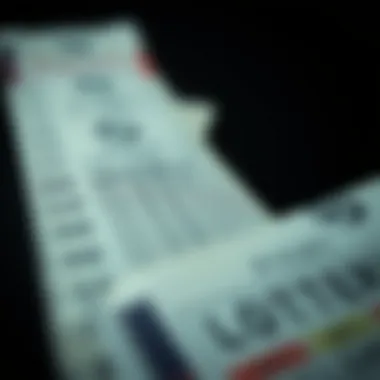 Lottery and Sports Betting Tickets Visual representation of lottery tickets and sports betting slips