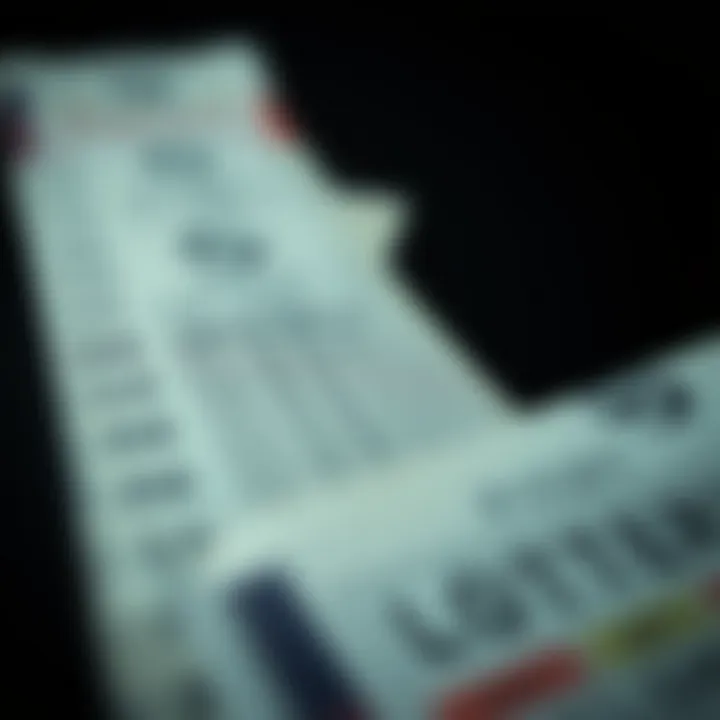 Lottery and Sports Betting Tickets Visual representation of lottery tickets and sports betting slips