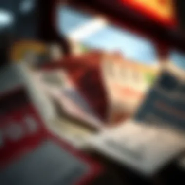 An array of lottery tickets representing various types of lotteries