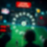 An intricate diagram illustrating the functionality of a lottery number extractor.