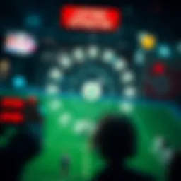 An intricate diagram illustrating the functionality of a lottery number extractor.