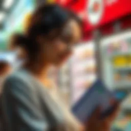 Illustration of online lottery ticket purchase