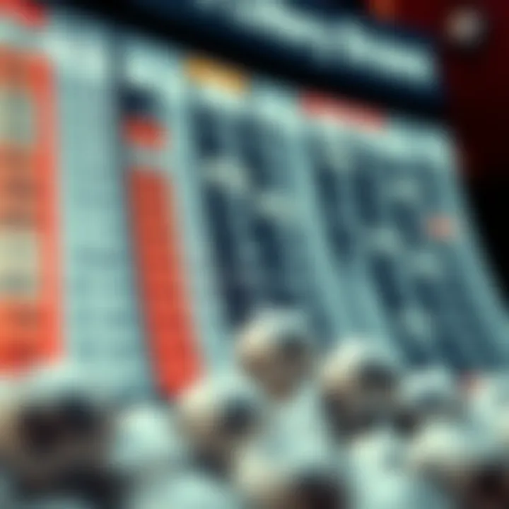 Visual representation of lottery patterns and statistics