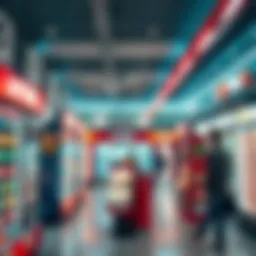 Interior view of a modern lottery retail outlet