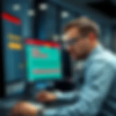 Person analyzing lottery statistics on a computer