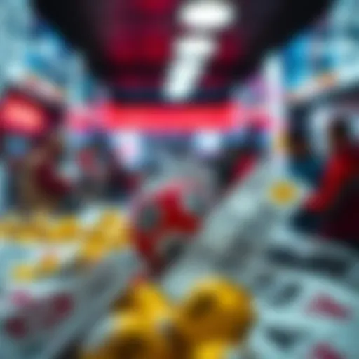 Visual representation of lottery ticket selection