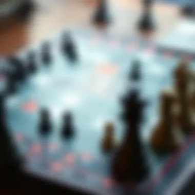 Strategic Betting Layout A strategic board game layout representing betting strategies