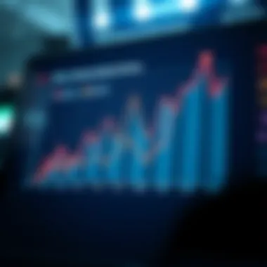 An abstract graph showcasing trends in the lottery and sports betting market