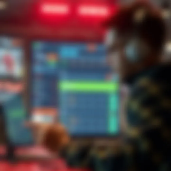 A dynamic visual featuring a user engaging with an online betting portal