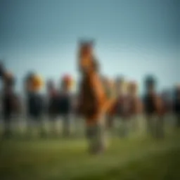 Historical depiction of racehorses in early competitions