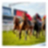 Dynamic view of a horse racing track in Seoul