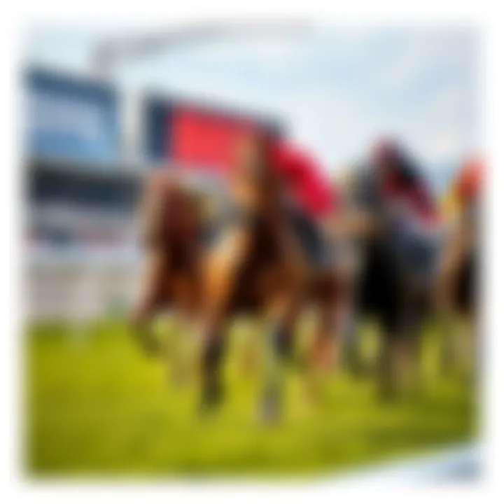 Dynamic view of a horse racing track in Seoul