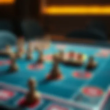 A strategic board game layout emphasizing betting strategies