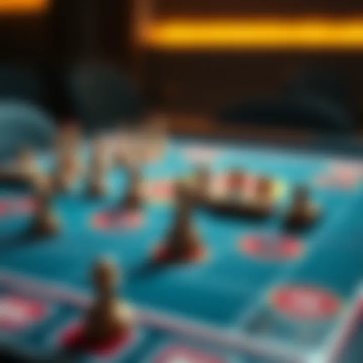 A strategic board game layout emphasizing betting strategies