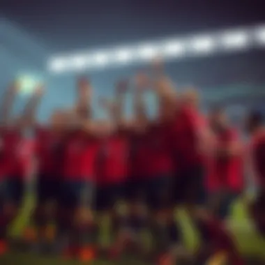 Team celebration after a victory