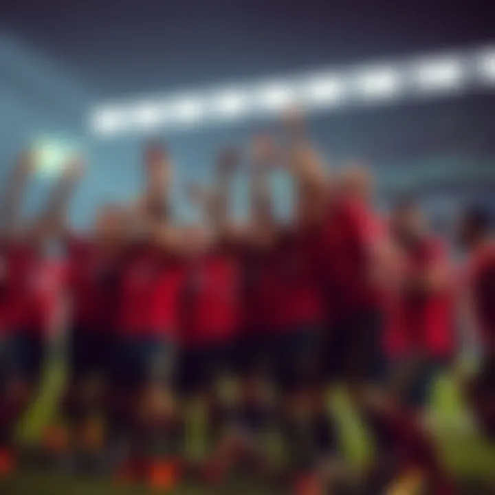 Team celebration after a victory