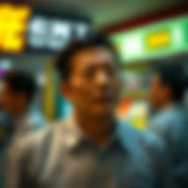 Visual representation of the decision-making process before leaving a Toto site