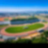 Aerial view of Yeongcheon Racecourse showcasing its expansive layout